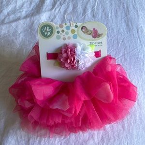 Little Me Pink Tutu Set with Headband